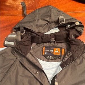 Women’s Dark Gray Raincoat with Hood